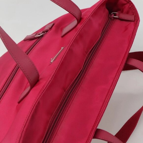 PRADA Tote Bag Nylon 2way Pink Silver Auth 138350 - Picture 5 of 16